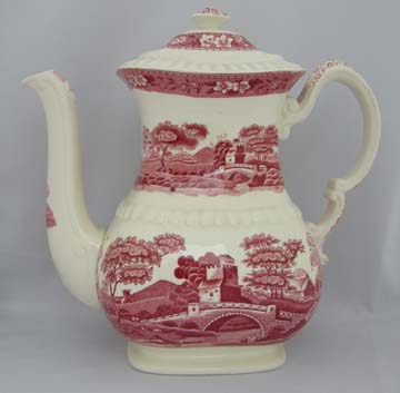 Spode Tower - Pink Coffee Pot & Lid - Large