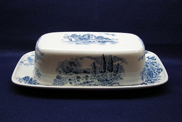 Wedgwood Countryside - Blue Oblong Butter