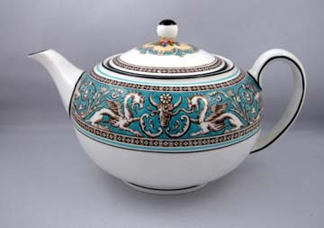 Wedgwood Florentine - Turquoise - W2714 Tea Pot & Lid - Large