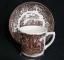 J & G Meakin Romantic England - Brown/White Cup & Saucer