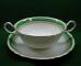 Aynsley Wendover - Green Cream Soup & Saucer Set - Footed
