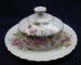 Royal Albert Moss Rose Butter Dish - Covered - Round Base