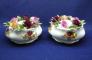 Royal Albert Old Country Roses - Made In England China Flower Candle Stick Holder Set