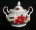 Royal Albert Poinsettia Sugar Bowl & Lid