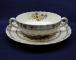Spode Cowslip Cream Soup & Saucer Set - Footed